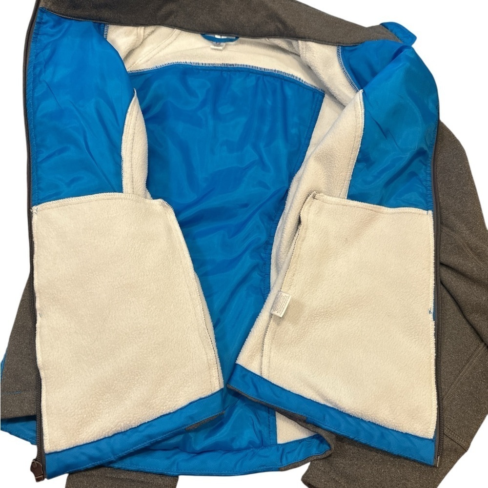 Exertek Jacket Size PL Blue Gray Full Front Zipper Stand Collar Lightweight - Picture 7 of 13